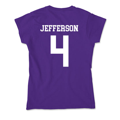 North Alabama - NCAA Men's Basketball : Canin Jefferson - Soft Style Women’s T-Shirt-1
