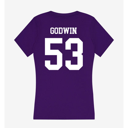 North Alabama - NCAA Football : Evan Godwin - Women's V-Neck T-Shirt-1