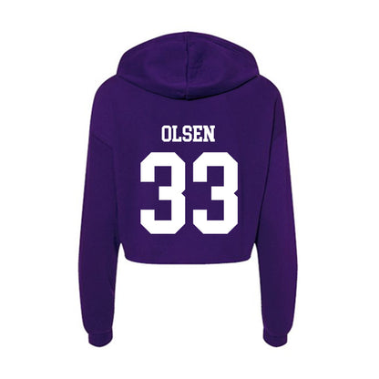 North Alabama - NCAA Softball : Maggie Olsen - Women's Crop Fleece Hoodie-1