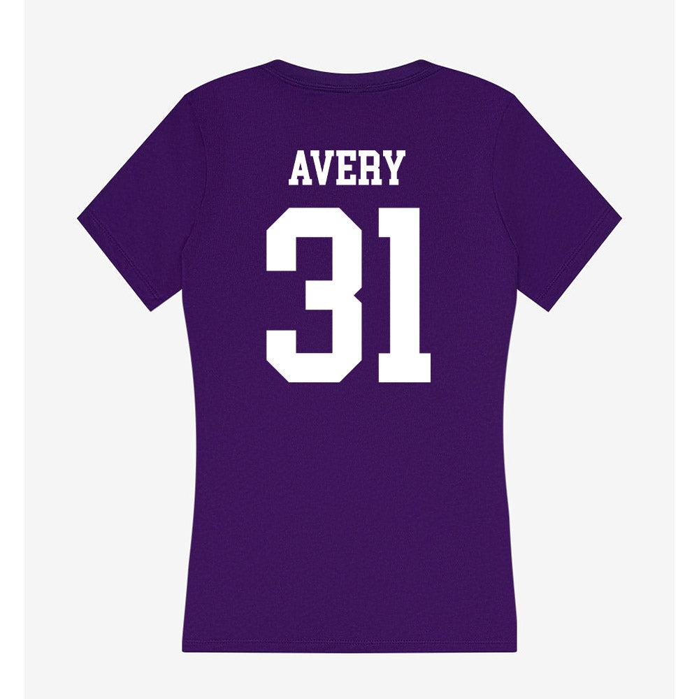 North Alabama - NCAA Football : Treyvon Avery - Women's V-Neck T-Shirt-1