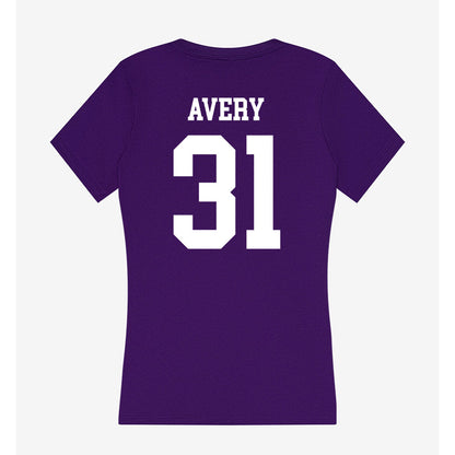 North Alabama - NCAA Football : Treyvon Avery - Women's V-Neck T-Shirt-1