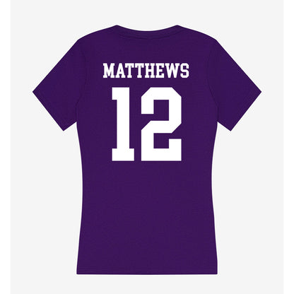North Alabama - NCAA Softball : Emily Matthews - Women's V-Neck T-Shirt-1