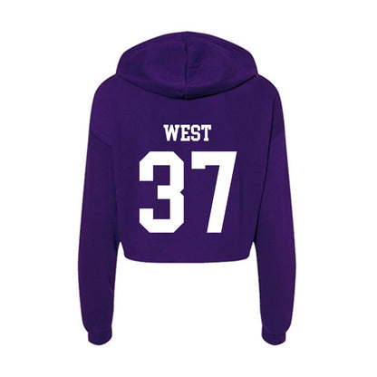 North Alabama - NCAA Baseball : Ryan West - Women's Crop Fleece Hoodie-1