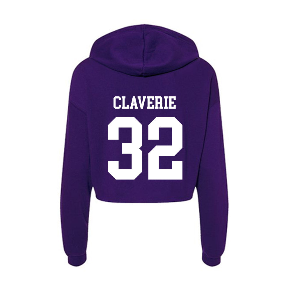 North Alabama - NCAA Softball : Aubrie Claverie - Women's Crop Fleece Hoodie-1