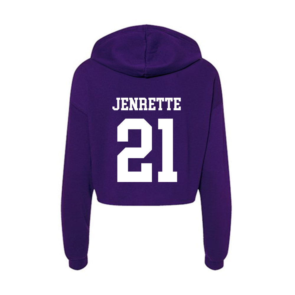 North Alabama - NCAA Men's Basketball : Israel Jenrette - Women's Crop Fleece Hoodie-1