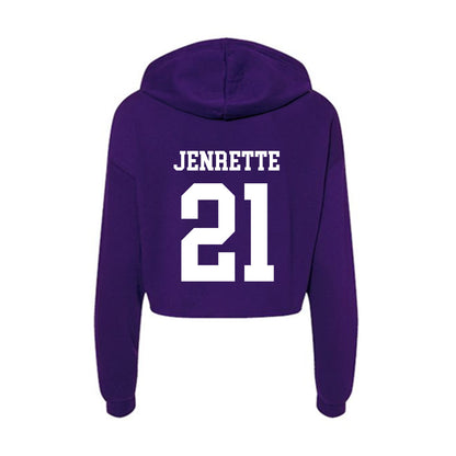 North Alabama - NCAA Men's Basketball : Israel Jenrette - Women's Crop Fleece Hoodie-1