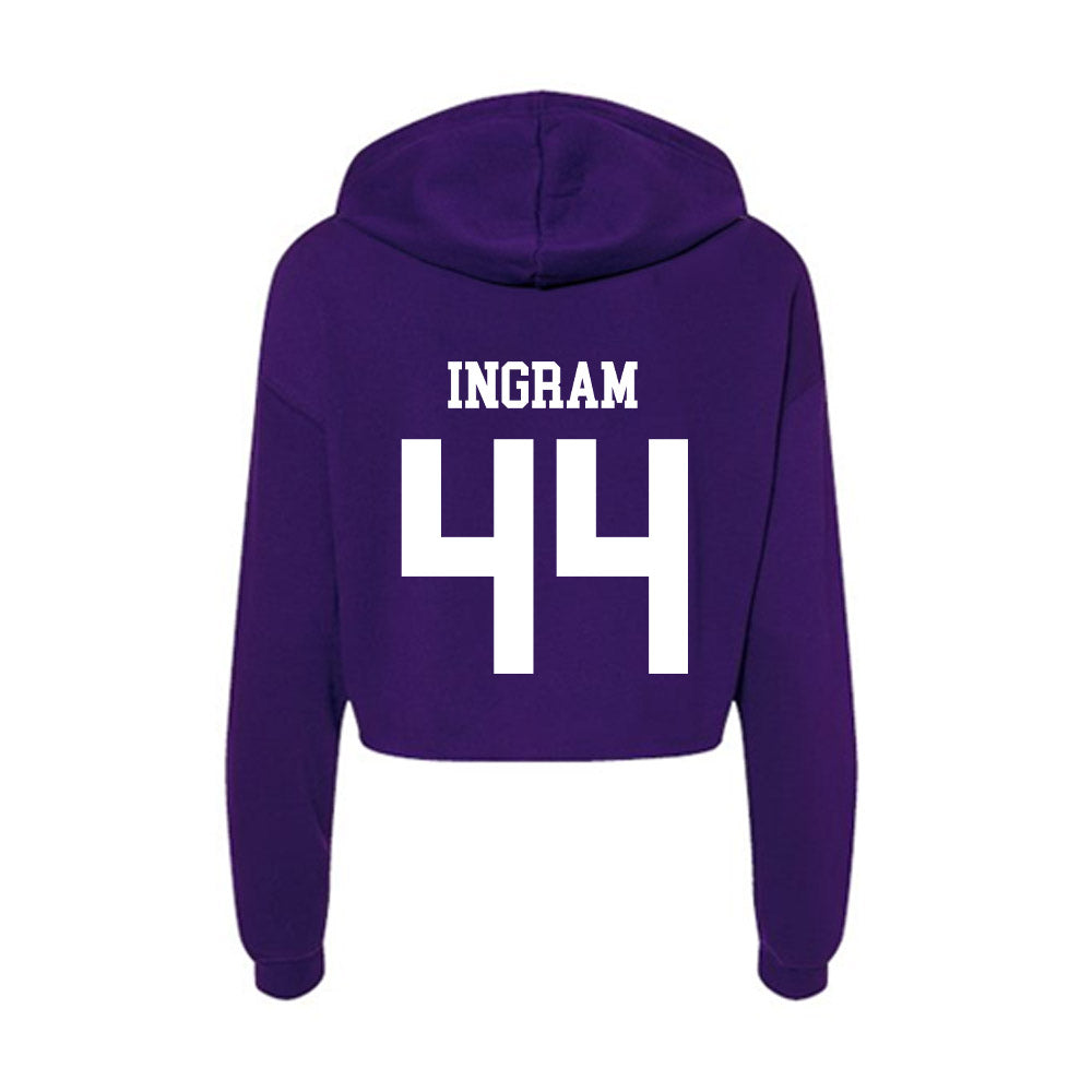 North Alabama - NCAA Football : Jyheam Ingram - Women's Crop Fleece Hoodie-1