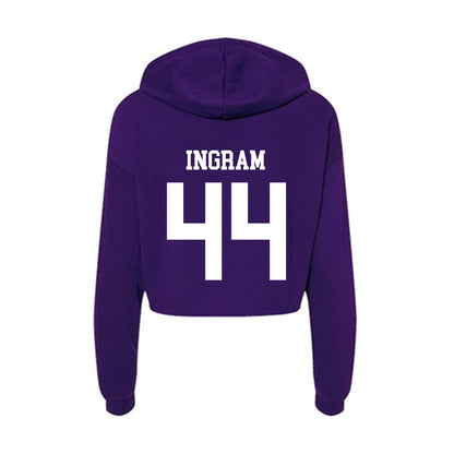 North Alabama - NCAA Football : Jyheam Ingram - Women's Crop Fleece Hoodie-1