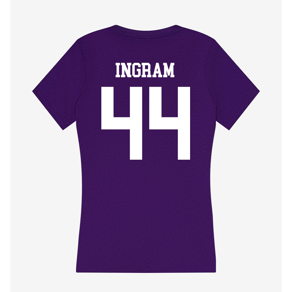 North Alabama - NCAA Football : Jyheam Ingram - Women's V-Neck T-Shirt-1