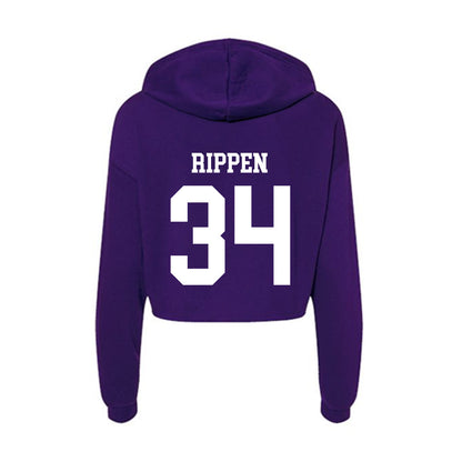 North Alabama - NCAA Baseball : Nash Rippen - Women's Crop Fleece Hoodie-1