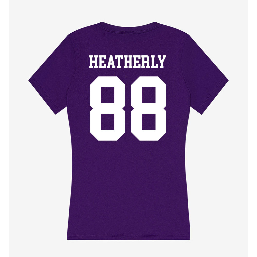 North Alabama - NCAA Football : Kaleb Heatherly - Women's V-Neck T-Shirt-1