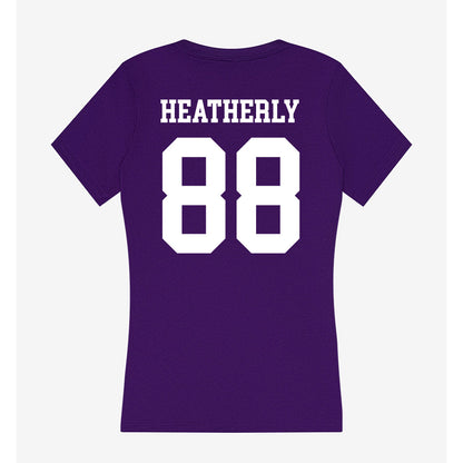 North Alabama - NCAA Football : Kaleb Heatherly - Women's V-Neck T-Shirt-1