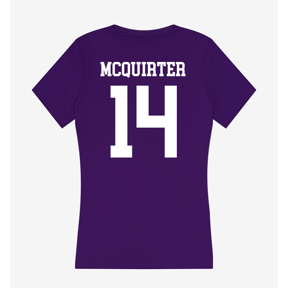 North Alabama - NCAA Women's Volleyball : Paris McQuirter - Women's V-Neck T-Shirt-1