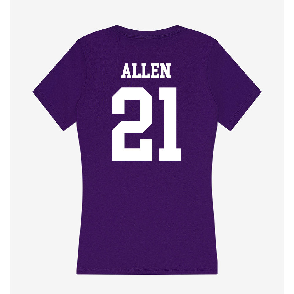 North Alabama - NCAA Women's Soccer : Maddie Allen - Women's V-Neck T-Shirt-1
