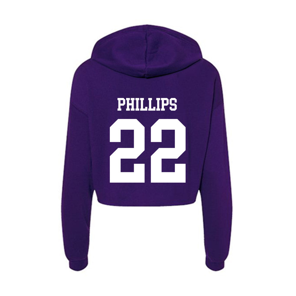 North Alabama - NCAA Football : Aj Phillips - Women's Crop Fleece Hoodie-1