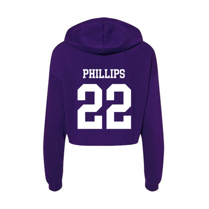 North Alabama - NCAA Football : Aj Phillips - Women's Crop Fleece Hoodie-1