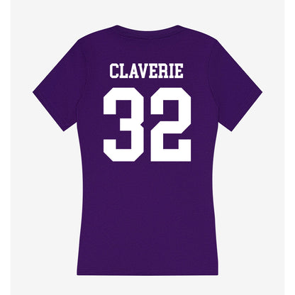 North Alabama - NCAA Softball : Aubrie Claverie - Women's V-Neck T-Shirt-1