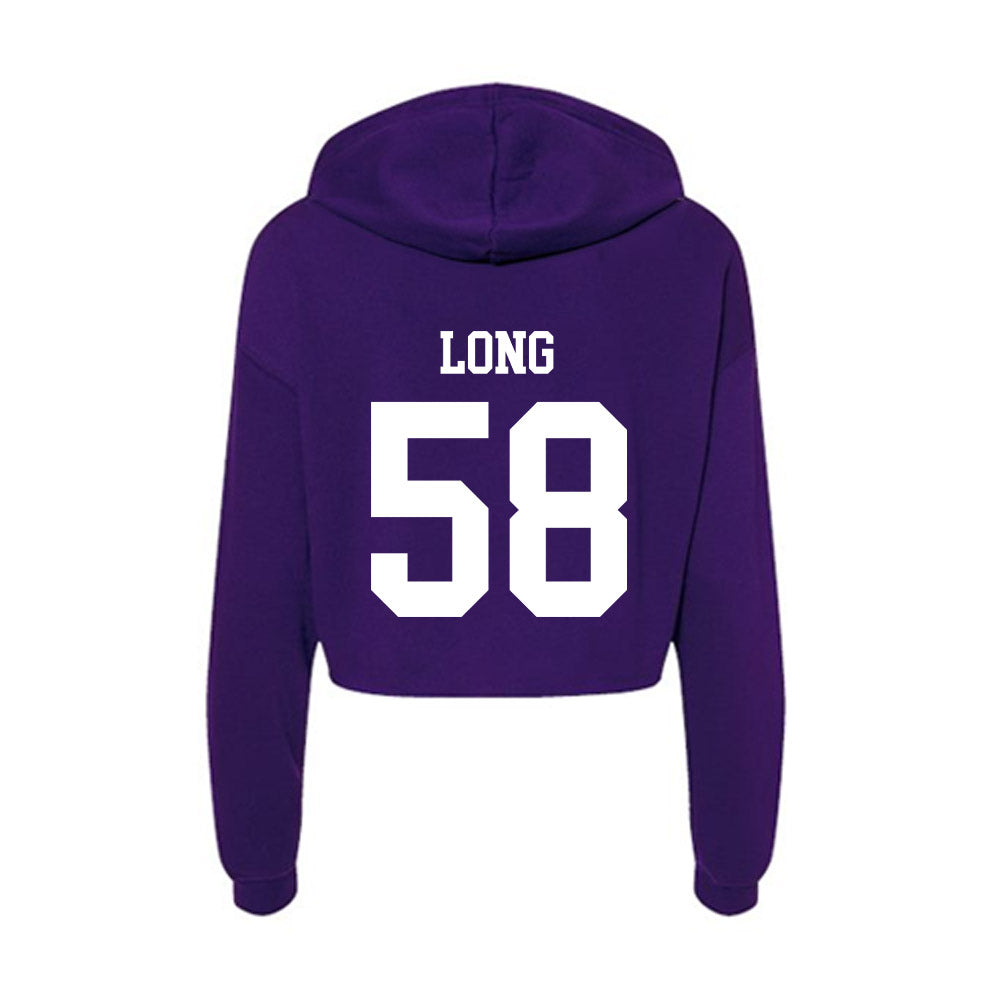 North Alabama - NCAA Football : Eli Long - Women's Crop Fleece Hoodie-1