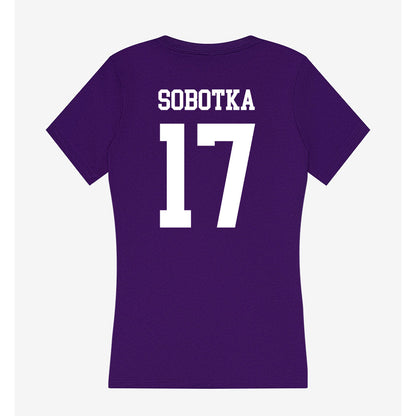 North Alabama - NCAA Women's Soccer : Charlotte Sobotka - Women's V-Neck T-Shirt-1