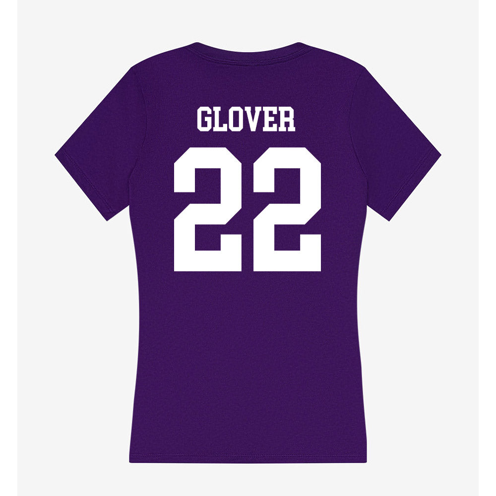 North Alabama - NCAA Football : Leo Glover - Women's V-Neck T-Shirt-1