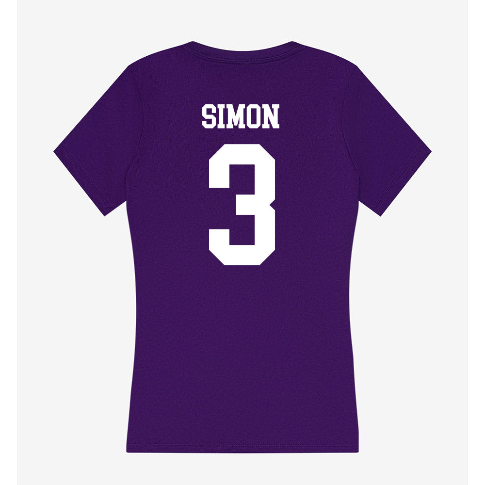 North Alabama - NCAA Softball : Emily Simon - Women's V-Neck T-Shirt-1