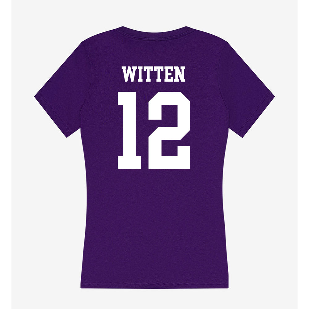 North Alabama - NCAA Women's Soccer : Abby Witten - Women's V-Neck T-Shirt-1