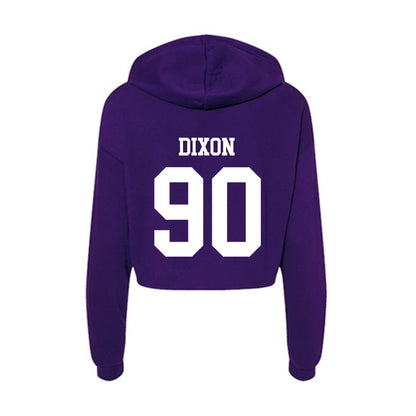 North Alabama - NCAA Football : Zacchaeus Dixon - Women's Crop Fleece Hoodie-1