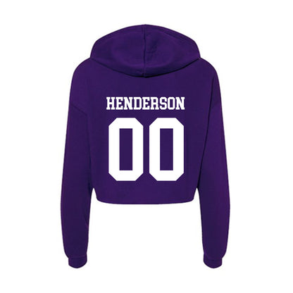 North Alabama - NCAA Football : Magnum Henderson - Women's Crop Fleece Hoodie-1