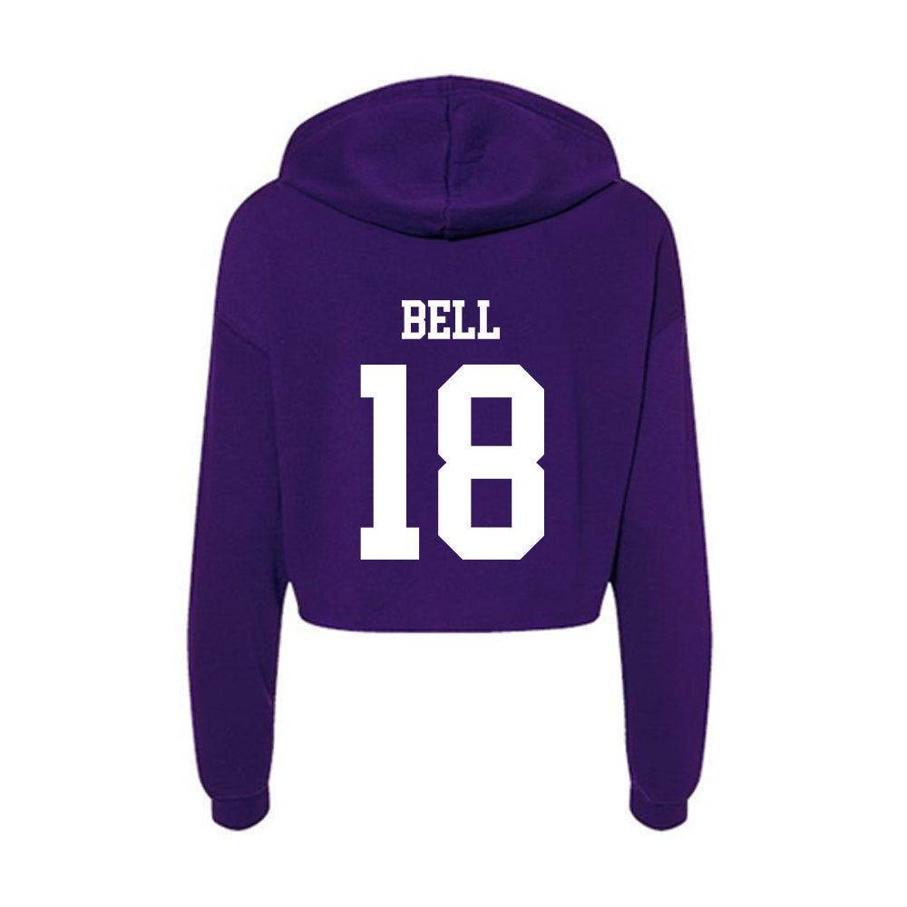 North Alabama - NCAA Baseball : Hunter Bell - Women's Crop Fleece Hoodie-1
