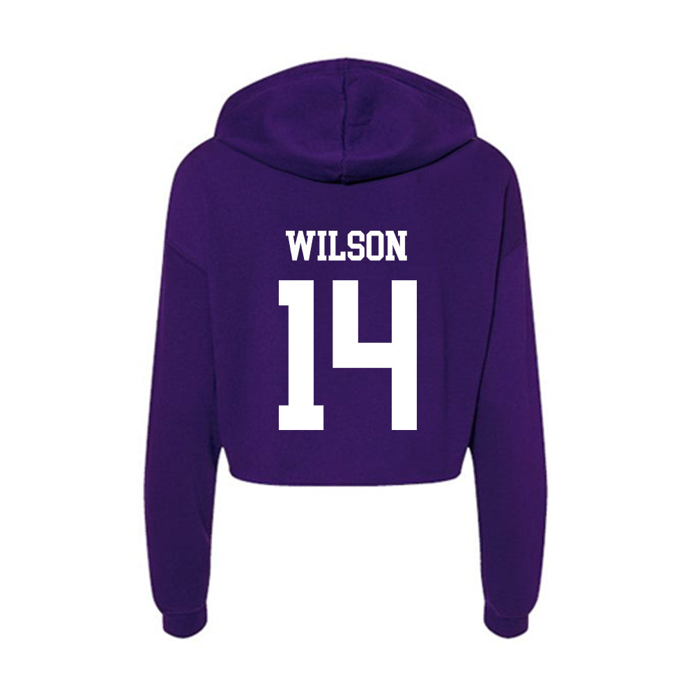 North Alabama - NCAA Baseball : Alex Wilson - Women's Crop Fleece Hoodie-1