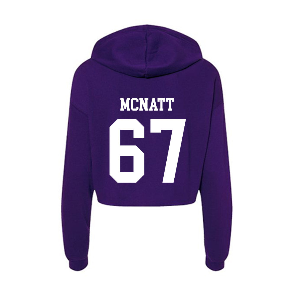 North Alabama - NCAA Football : Shane McNatt - Women's Crop Fleece Hoodie-1