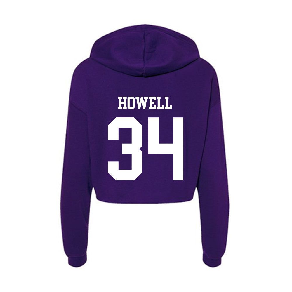 North Alabama - NCAA Men's Basketball : Dallas Howell - Women's Crop Fleece Hoodie-1