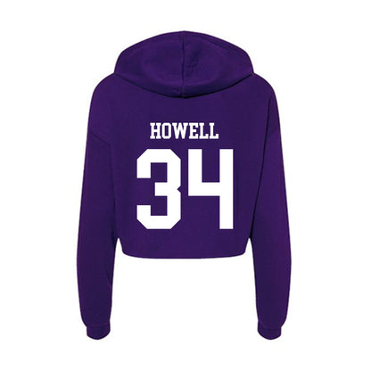 North Alabama - NCAA Men's Basketball : Dallas Howell - Women's Crop Fleece Hoodie-1