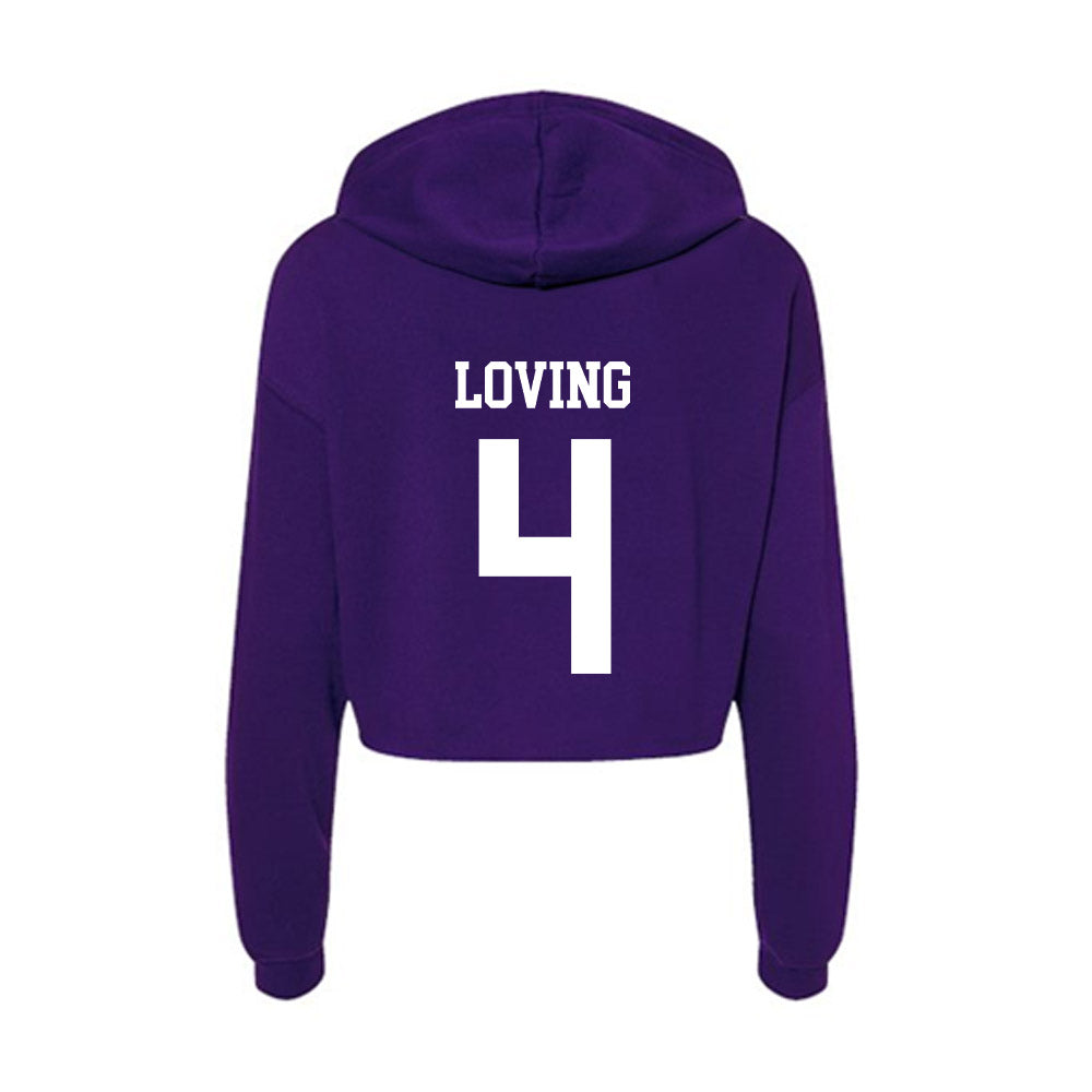 North Alabama - NCAA Baseball : Bryant Loving - Women's Crop Fleece Hoodie-1