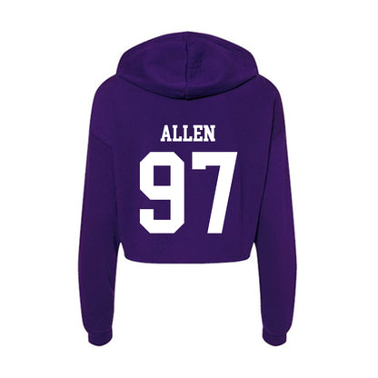 North Alabama - NCAA Football : Trace Allen - Women's Crop Fleece Hoodie-1