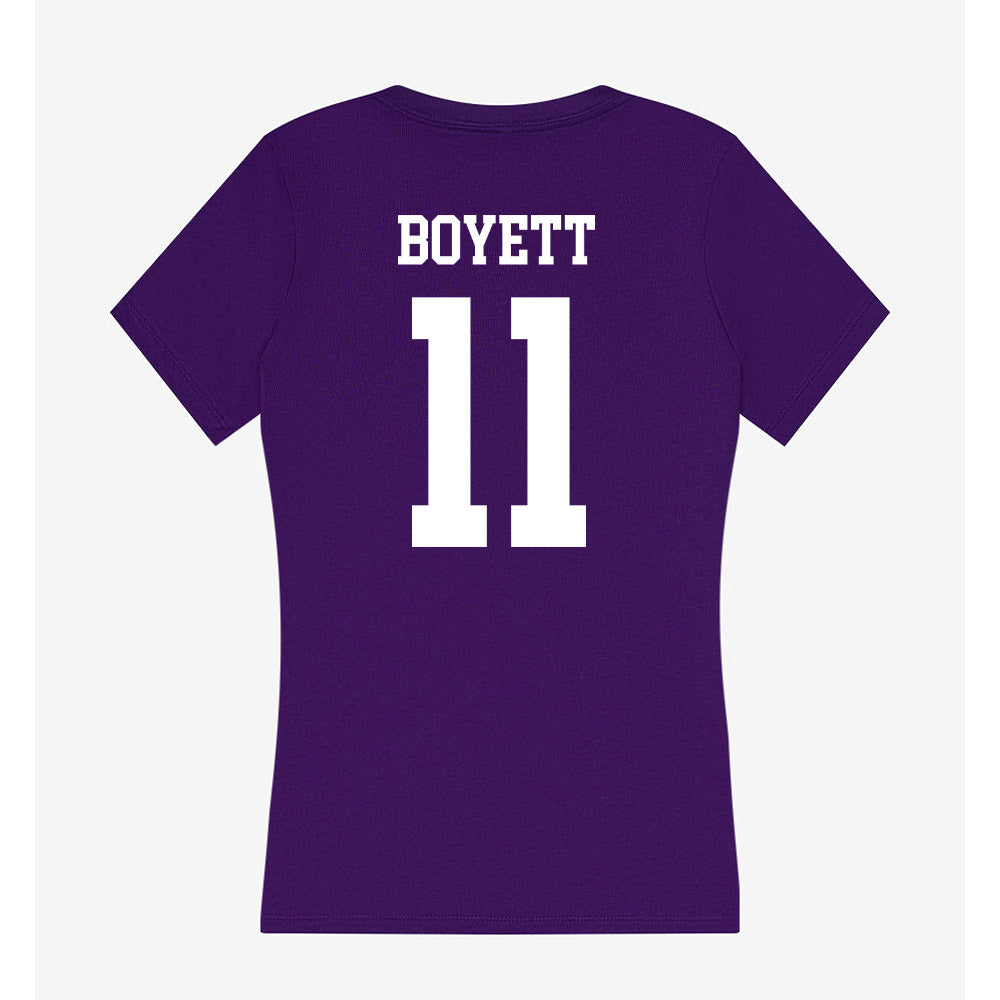 North Alabama - NCAA Softball : ryleigh boyett - Women's V-Neck T-Shirt-1