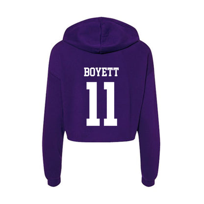 North Alabama - NCAA Softball : ryleigh boyett - Women's Crop Fleece Hoodie-1