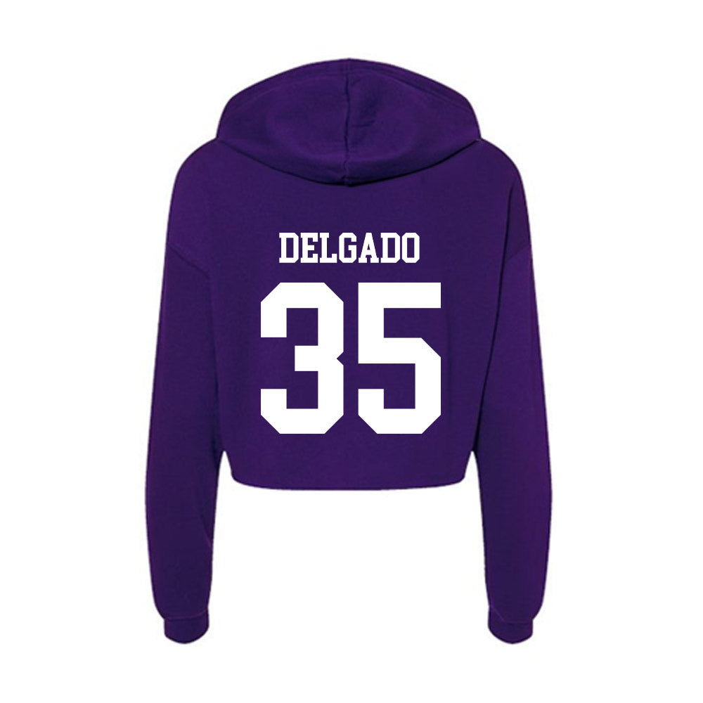 North Alabama - NCAA Baseball : Matthew Delgado - Women's Crop Fleece Hoodie-1