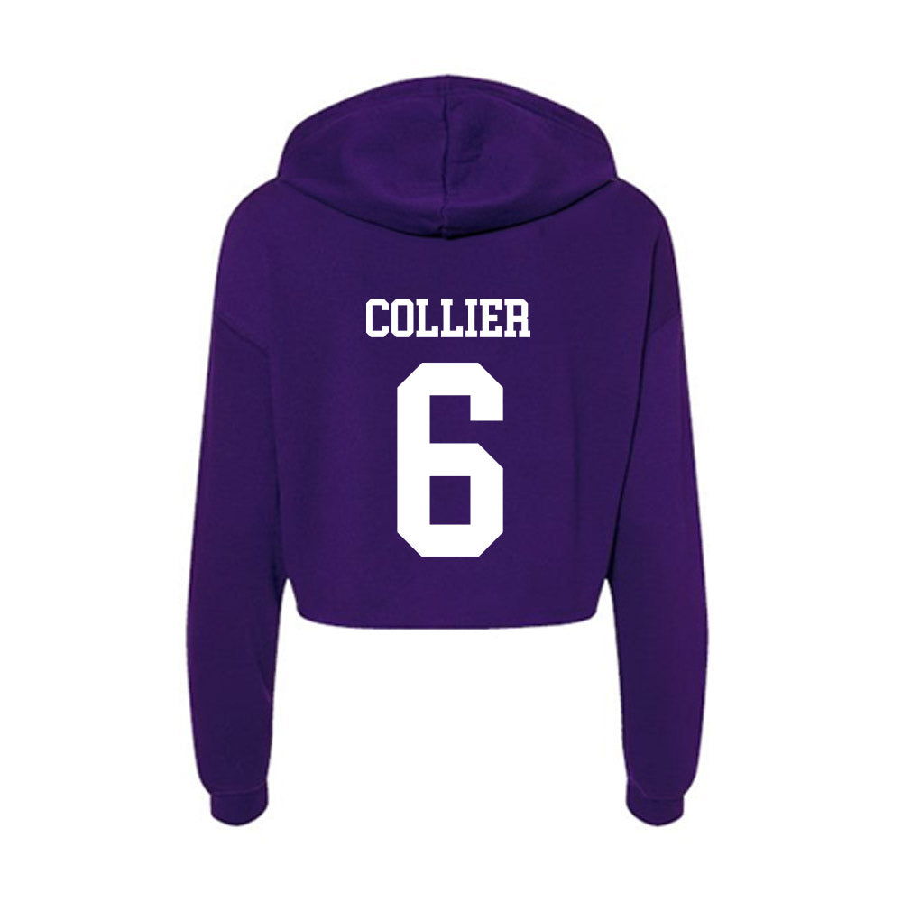 North Alabama - NCAA Football : Travis Collier - Women's Crop Fleece Hoodie-1