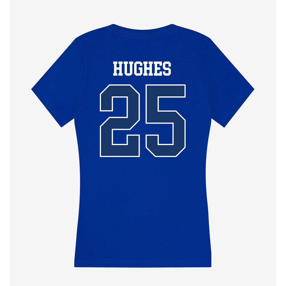 Drake - NCAA Football : Taj Hughes - Women's V-Neck T-Shirt-1
