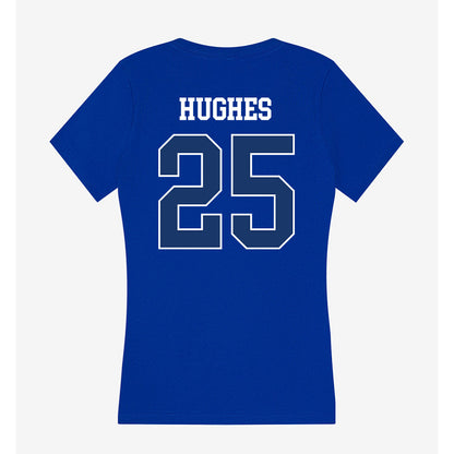 Drake - NCAA Football : Taj Hughes - Women's V-Neck T-Shirt-1