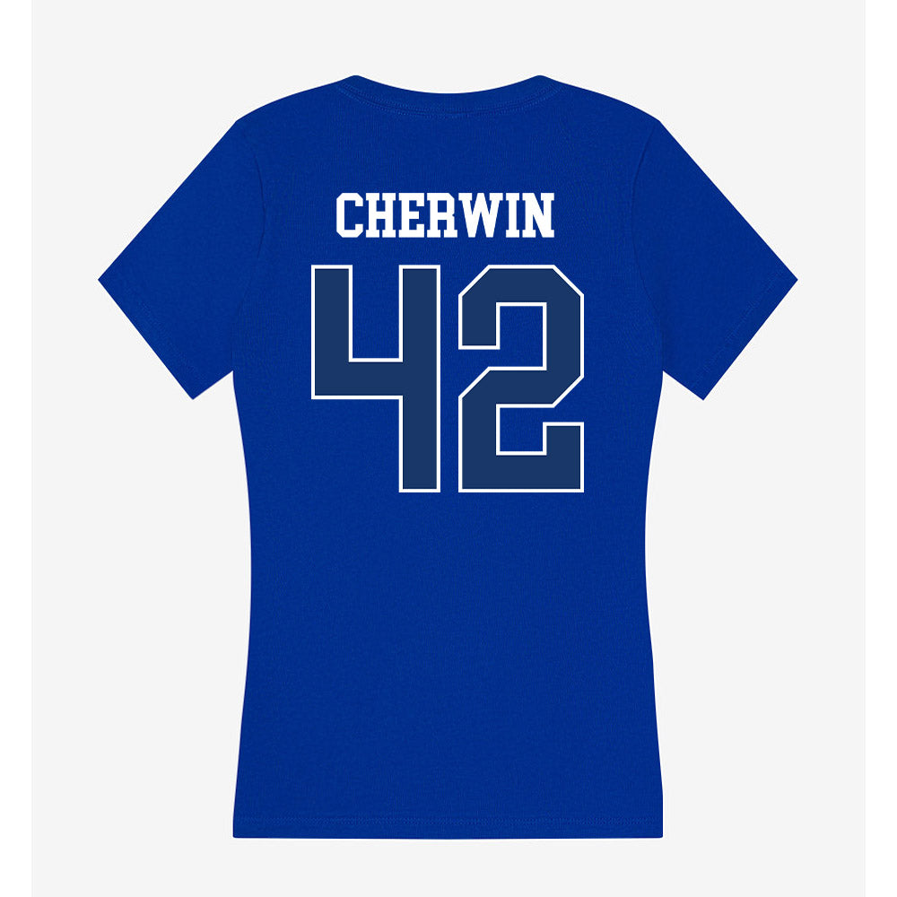 Drake - NCAA Football : Davion Cherwin - Women's V-Neck T-Shirt-1