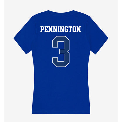 Drake - NCAA Women's Soccer : Alanna Pennington - Women's V-Neck T-Shirt-1