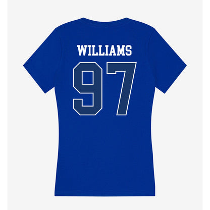 Drake - NCAA Football : Jadon Williams - Women's V-Neck T-Shirt-1