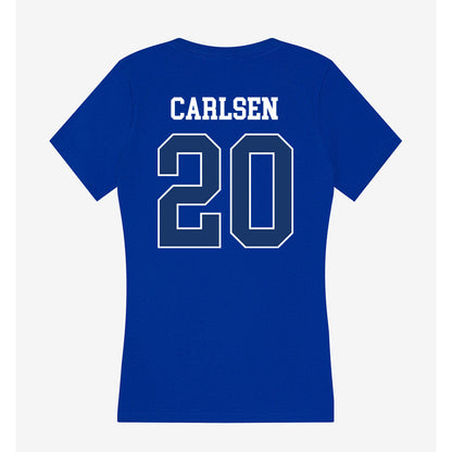 Drake - NCAA Women's Basketball : Lexi Carlsen - Women's V-Neck T-Shirt-1