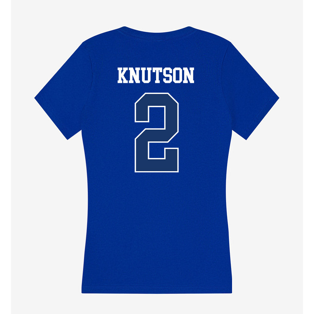 Drake - NCAA Women's Basketball : Grace Knutson - Women's V-Neck T-Shirt-1
