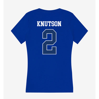 Drake - NCAA Women's Basketball : Grace Knutson - Women's V-Neck T-Shirt-1