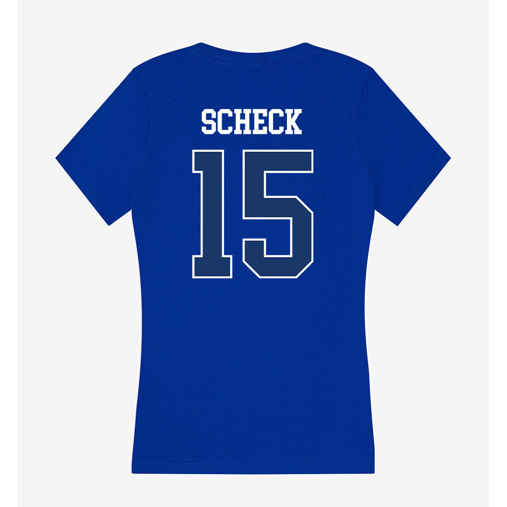 Drake - NCAA Softball : Jayme Scheck - Women's V-Neck T-Shirt-1