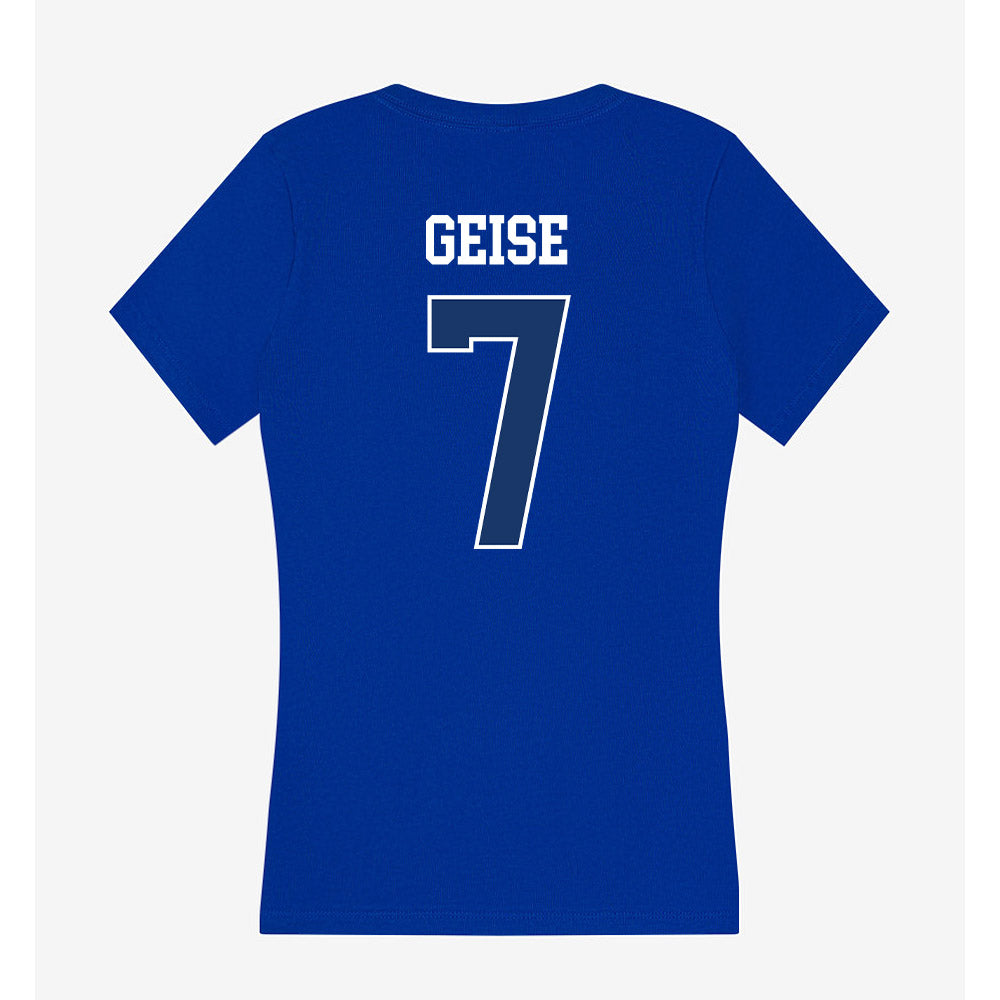 Drake - NCAA Women's Volleyball : Madison Geise - Women's V-Neck T-Shirt-1