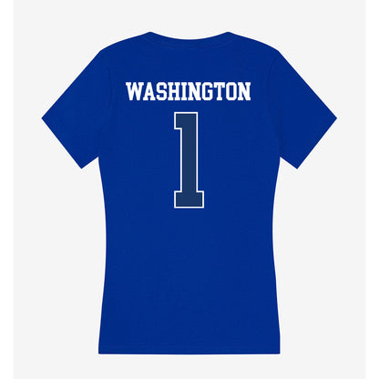 Drake - NCAA Football : Xavier Washington - Women's V-Neck T-Shirt-1